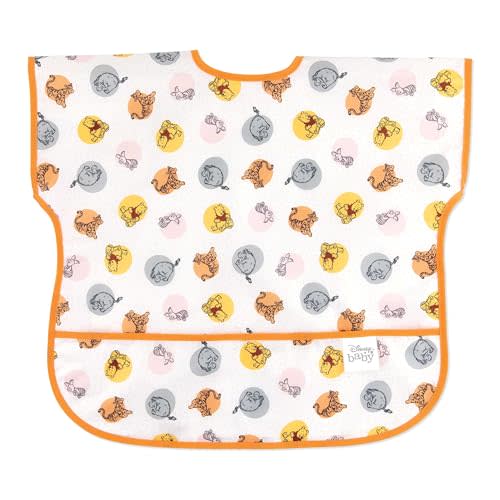 Bumkins Bibs, Baby and Toddler Bibs, Bibs for Girls and Boys, Large for 1-3 Years, Short Sleeve Waterproof Bib for Kids
