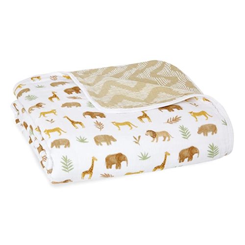 aden + anais Essentials Dream Blanket, Muslin Baby Blankets for Girls & Boys, Ideal Lightweight Newborn Nursery & Crib Blanket, Tanzania