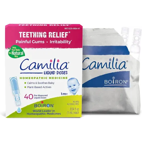 Boiron Camilia Drops - Relief of Painful or Swollen Gums and Irritability in Babies - for Daytime and Nighttime - Single Dose Liquid Droppers for Baby Bundle Pack