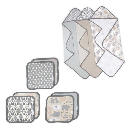 Ingenuity Clean & Cuddly™ 3-Pack Hooded Bath Towels - Grazer™ & 6-Pack — buybuy BABY