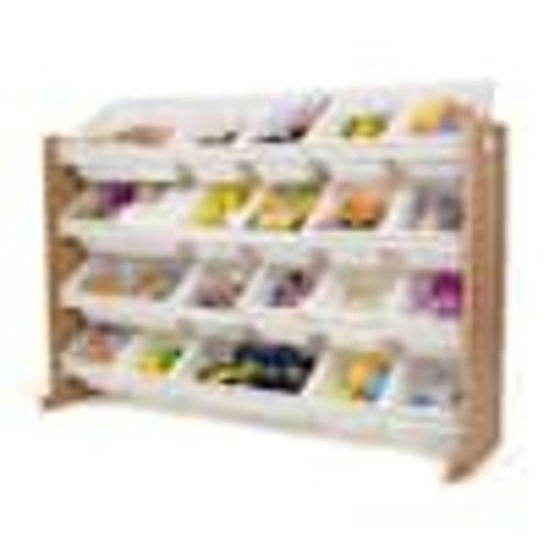 Humble Crew Journey Natural/White Extra Large Toy Storage Organizer with 20 Storage Bins WO265