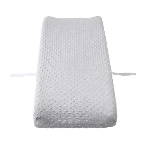 Plush Dot Changing Pad Covers, Diaper Changing Table Pad Sheet Covers for Newborns Infants Baby Boys Girls (Glacier Gray)