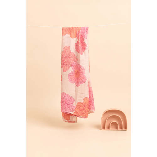 Baby Swaddle - Sunset Summer Hibiscus