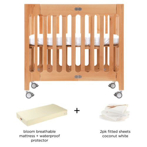 alma mini crib bundle - breathe – bloom White