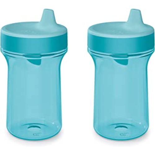 NUK Everlast Hard Spout Sippy Cup, 10 oz, Blue, 2-Pack | Super-Durable Leakproof Toddler Cup,2 Count (Pack of 1)
