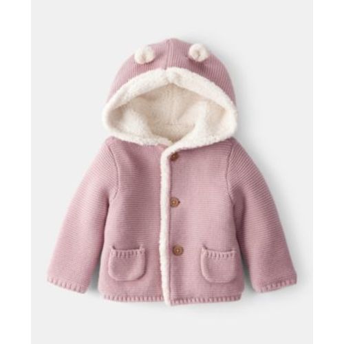Baby Boys or Baby Girls Sherpa-Lined Cardigan