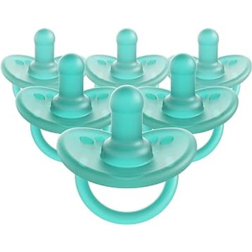 Evenflo Feeding Balance Plus Stage 1 Cylindrical Baby, Newborn and Infant Pacifier - Developed with Pediatric Feeding Specialists - 0 to 6 Months (Pack of 6)