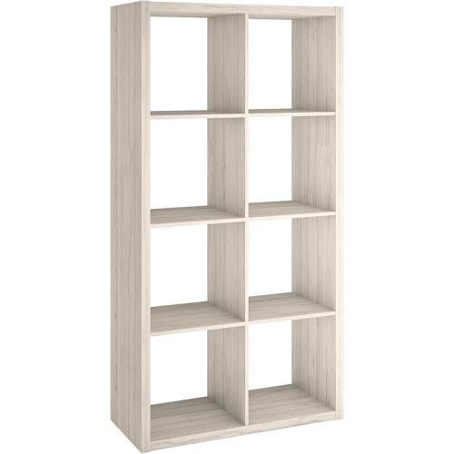 ClosetMaid 4584 Decorative Open Back 8-Cube Storage Organizer, Bleached Walnut