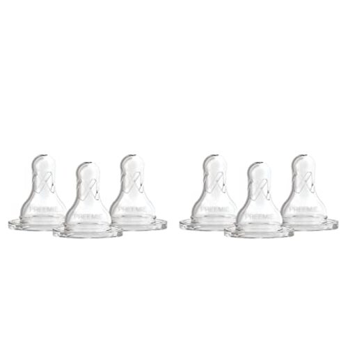 Dr. Brown’s Natural Flow® Preemie Flow™ Narrow Baby Bottle Silicone Nipple, Slowest Flow, 0m+, 100% Silicone Bottle Nipple, 6 Pack - 1 Preemie, 6 Pack, 0m+