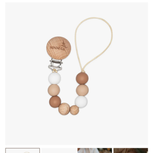 Ninni Co. Hazelnut Pacifier Clip