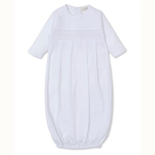 Hand Smocked CLB Charmed White Sack Gown