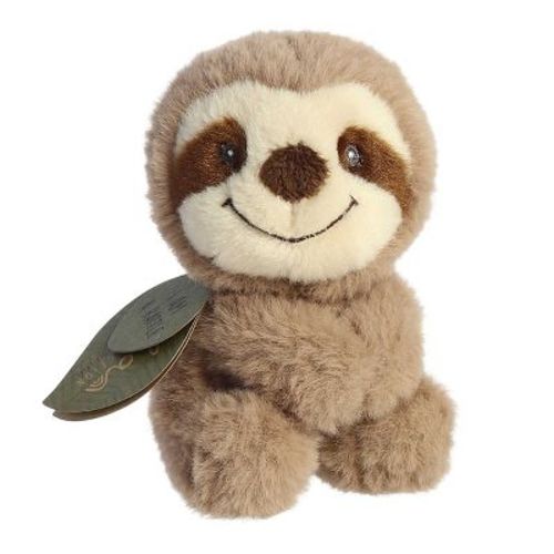 ebba Small Silas Sloth Rattle Eco ebba Eco-Friendly Baby Stuffed Animal Brown 6"