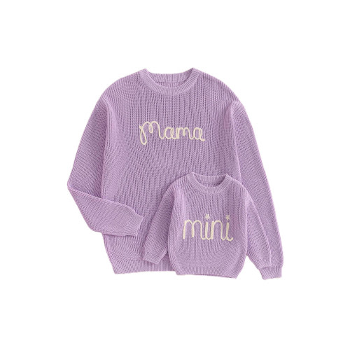 Juaugusep Mommy and Me Matching Outfits Mama and Mini Long Sleeve Sweater Pullover Tops Clothes