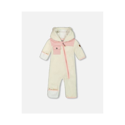 Baby Girl's Baby One-Piece Mid-Season Outerwear Off-White And Pale Pink