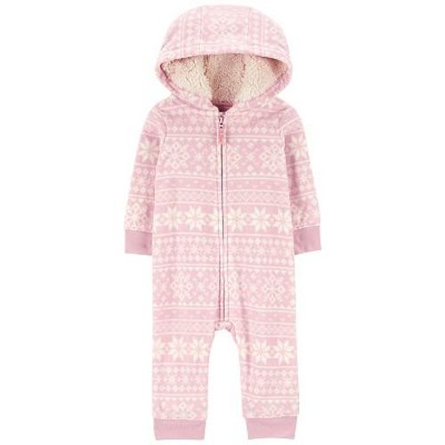 Toddler Girl Carter's 1-Piece Pink Fleece Jumpsuit