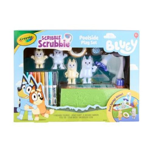 Crayola Scribble Scrubbie Bluey Poolside Playset