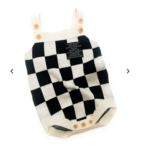 God's Words Knit Checkered Bodysuit – OUR HOUSE ABOVE