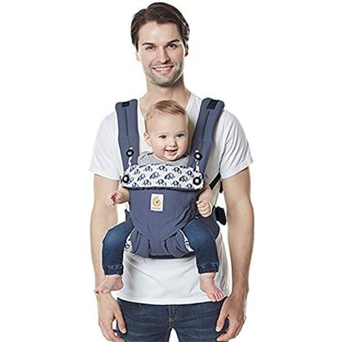 Ergobaby 360 All-Position Baby Carrier with Lumbar Support (12-45 Pounds), Elephant Dance