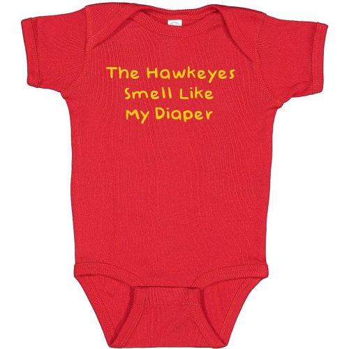 Iowa State Fan The Hawkeyes Smell Like My Diaper Cute Baby Bodysuit Outfit
