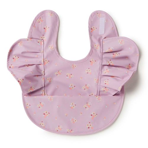 Lilac Bloom Frill Snuggle Bib - Snuggle Hunny – Sew Sudberry