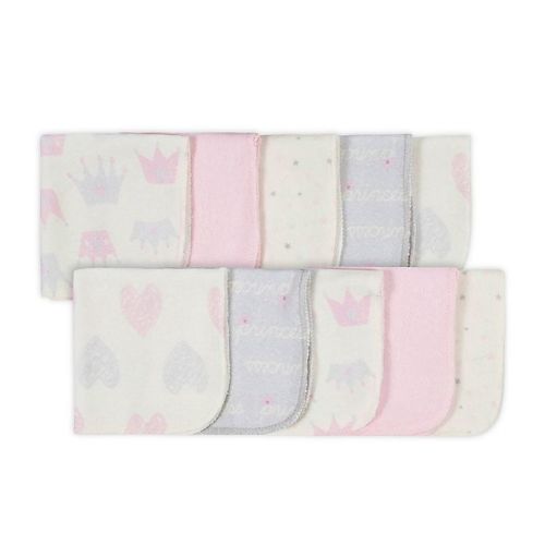 Gerber® 10-Pack Princess Woven Washcloths in Pink