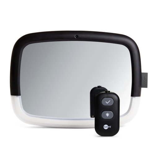 SafeFit Lighted Pivot Infant Car Mirror, Crash-Tested, Black, Unisex