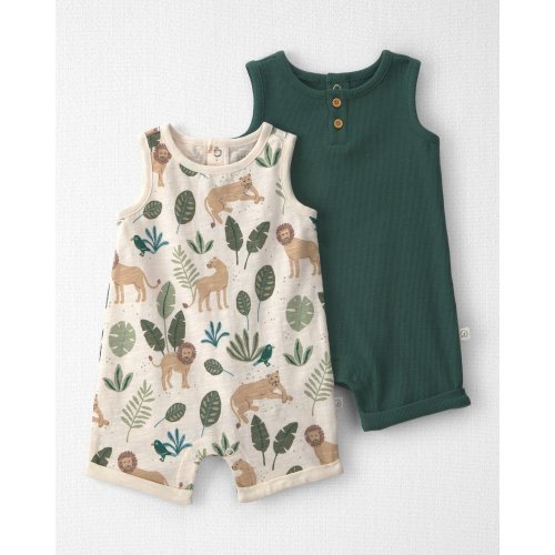 Baby Boy 2-Pack Organic Cotton Rompers in Jungle - Little Planet | Carter's