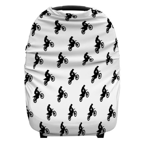 Dirt bike car seat canopy cover, boy motocross custom infant car seat cover, boy personalized baby name carseat cover, baby nursing cover