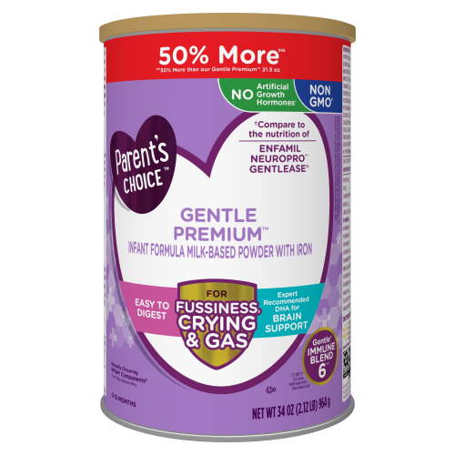 Parent's Choice Gentle Premium Baby Formula; For Fussiness, Gas and Crying HSA/FSA Eligible