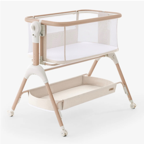 HARPPA Cuddly Signature | 3-in-1 Rocking Baby Bassinet & Bedside Sleeper with Anti-Reflux Mattress for Newborns | Attaches to Bed, Adjustable Height, Tool-Free Setup, Portable Wheels, CPSC Certified, Gentle Rocking Motion | Ideal for Infants, Safe Co-Slee