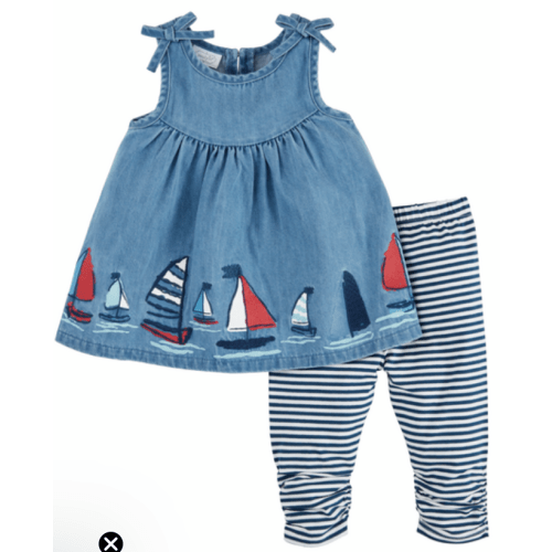 Sailboat Toddler Tunic And Legging Set