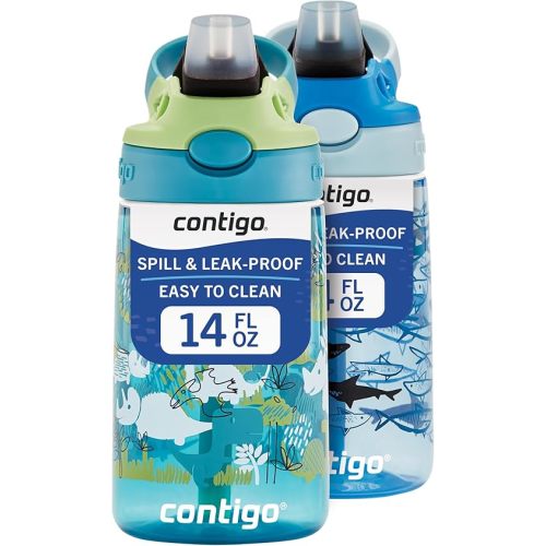 Contigo Aubrey Kids Dinos & Sharks, 14oz, 2-Pack
