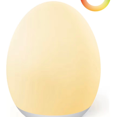 JolyWell Night Light for Kids, Baby Night Light with 7 Colors Changing Mode & Stepless Dimming, Nursery Night Light BPA Free,Rechargeable Egg Night Light for Breastfeeding 1h Timer & Touch Control