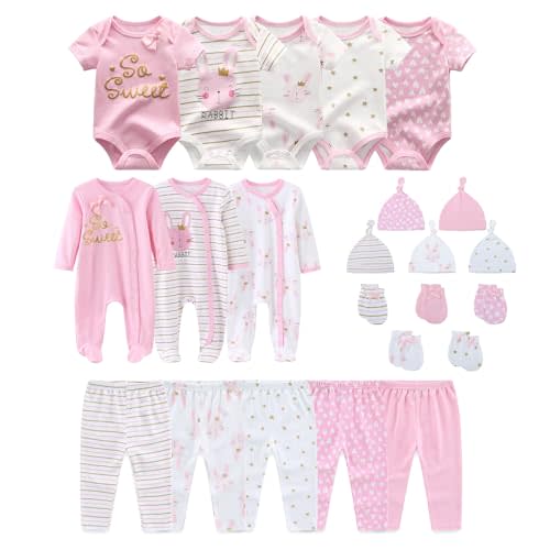 JELYLOVE Unisex Baby Boy Girl Clohtes Pants Sets 23 pack Cotton Casual New born Clothing Comfort Infant Birthday Outfit
