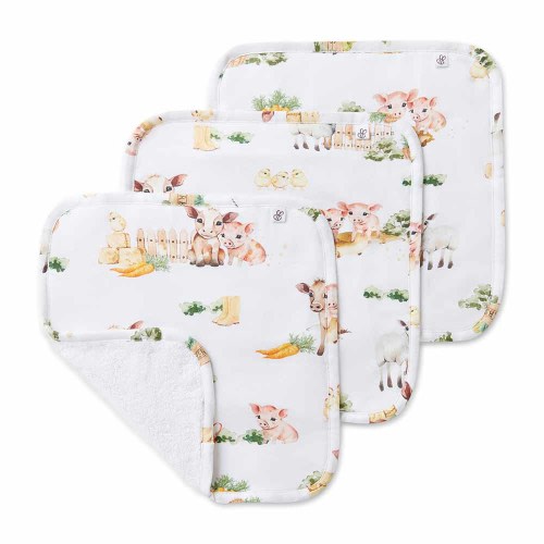 Farm Organic Wash Cloths - 3 Pack | Snuggle Hunny
