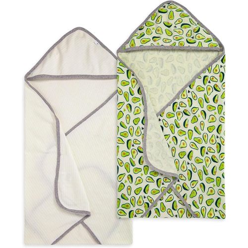 Burt's Bees Baby - Hooded Towels, Absorbent Knit Terry, Super Soft Single Ply, 100% Organic Cotton