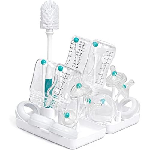Termichy Travel Baby Bottle Drying Rack with Bottle Brush, Compact Size with Large Capacity for Working Mom, Visit Families, Friends or Camping with Baby