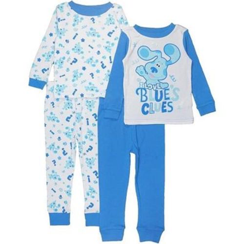 Nickelodeon Blue's Clues Toddler Boys and Girls 4-Piece Cotton Pajama Set
