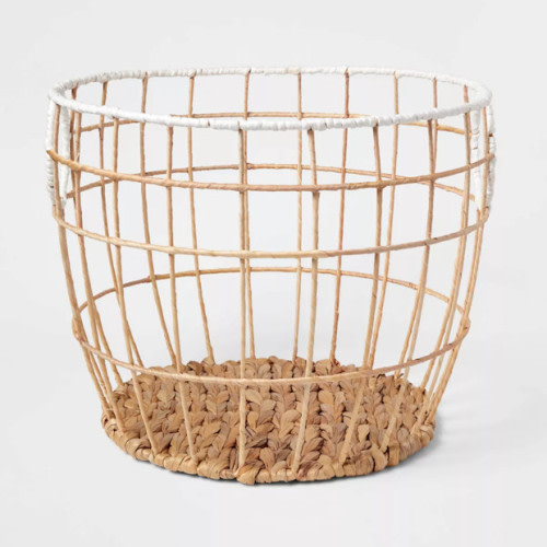 Target Kids' Woven Basket Natural with White Rim