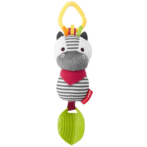 Skip Hop Bandana Buddies Baby Activity Chime & Teether Stroller Toy, Zebra