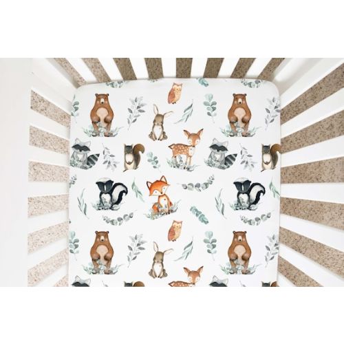 Woodland Animals Crib Sheet, Woodland Nursery Bedding, Forest Crib Bedding, Woodland Baby Gifts, Forest Crib Sheet, Animals Crib Sheet Grw - Etsy