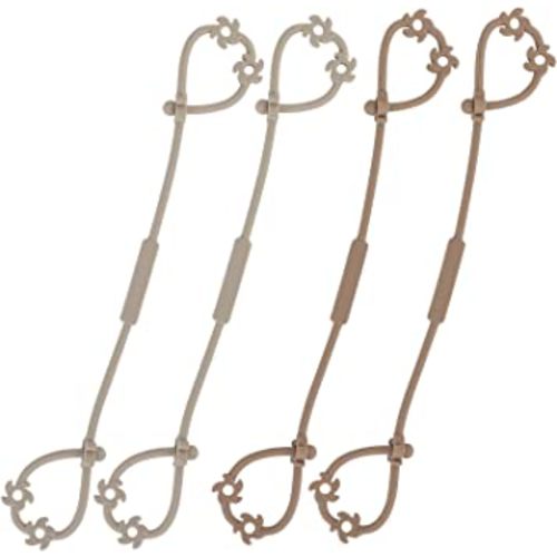 Toy Safety Straps, Sippy Cup Strap, Sand/Light Gray 4 Pack (Sand x2 / Light Grey x2)
