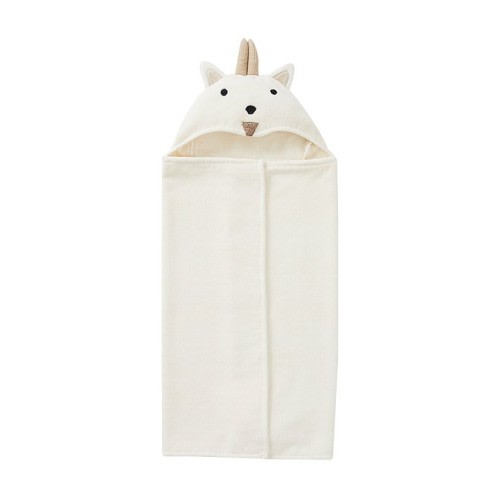 west elm x pbk Goat Baby Hooded Towel | Pottery Barn Kids