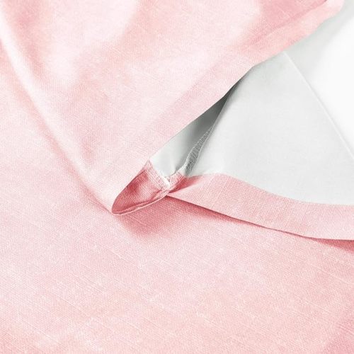 Lush Decor Printed Linen Textured Solid Crib Skirt, 52" x 28", Pink