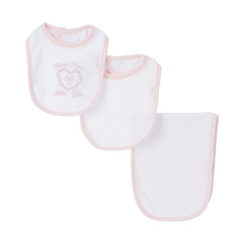 Little Me Thank Heaven for Little Girls/Boys Bib & Burp Cloth 3-Piece Set