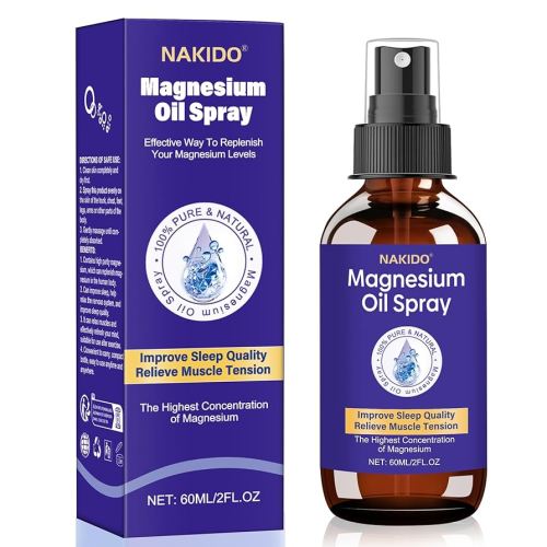 Magnesium Spray – 100% Pure & Natural Dead Sea Magnesium Oil – Helps Relieve Muscle Soreness & Promote Better Sleep – Perfect for Bedtime or After Workouts 2.0 FL OZ