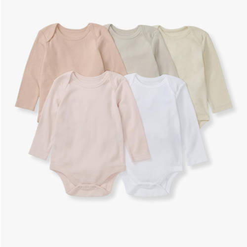 Burt's Bees Baby Organic Cotton Bodysuits – Baby Boy & Girl Short and Long Sleeve One-Pieces, 5-Pack