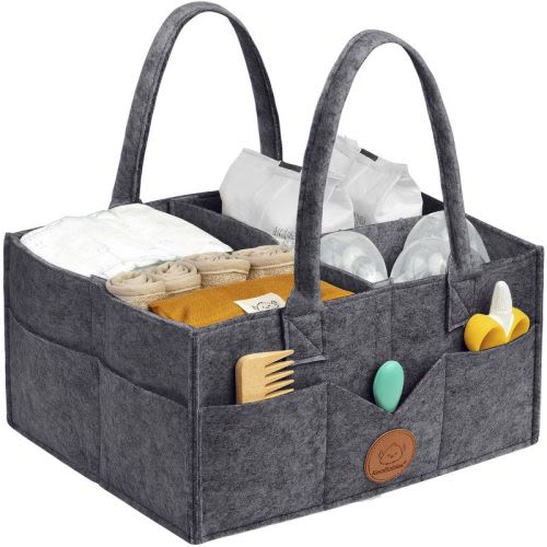 Original Baby Diaper Caddy Organizer, Large Storage Caddy Organizer For Nursery, Changing Table (classic Gray)
