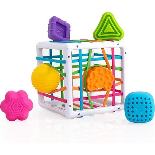 Fat Brain Toys InnyBin Shape Learning Toys, Sensory Toys for Babies and Toddlers, Baby Toys Ages 10 Months+