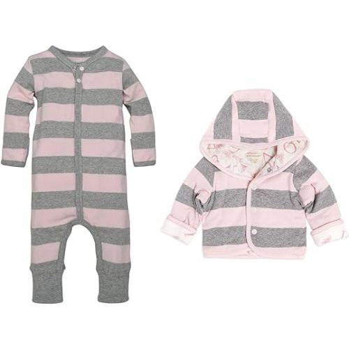 Burt's Bees Baby Romper Jumpsuit, 100% Organic Cotton One-Piece Outfit Coverall